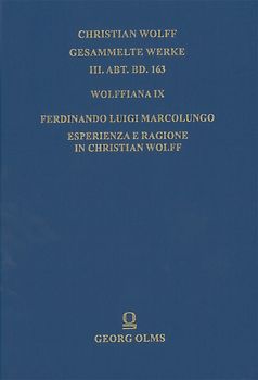 Wolffiana IX: Esperienza e ragione in Christian Wolff