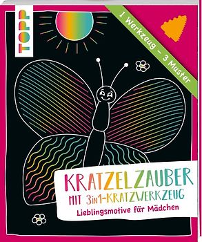 Kratzelzauber mit Kratzwerkzeug Mädchen