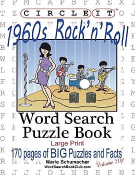 Circle It, 1960's Rock'n'Roll, Word Search, Puzzle Book