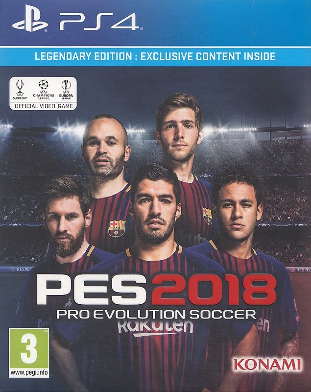 PES 2018 [Legendary Edition, Steelbook, inkl. USB-Stick & Sammelkarten, Internationale Version] PlayStation 4