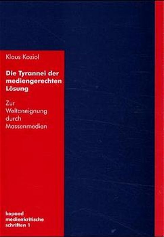 Die Tyrannei der mediengerechten Lösung