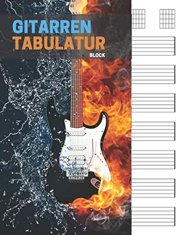 Gitarren tabulatur block: 7 Tabulator Zeilen pro Seite, 6 Gitarren Akkorddiagramme pro Seite. Ideal für musiker, gitarristen oder musiklehrer.(110 ... A4, Gitarren Tabs, tabulatur, tab heft)