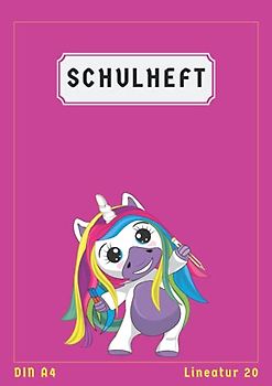 Schulheft A4 Lineatur 20: Blanko Schreibheft lineatur 20 Din A4 | 50 Blatt | Homeschooling und Schulanfang | Rosa