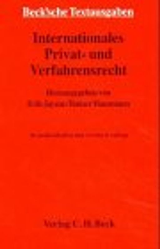 Internationales Privat- und Verfahrensrecht. Textausgabe