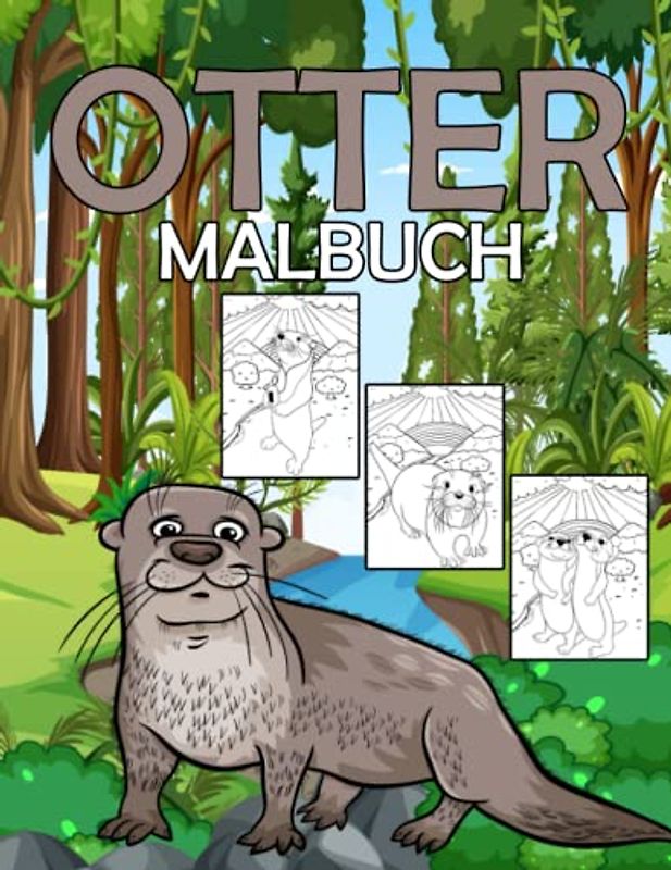 Otter-Malbuch: Meeresbewohner Tiere Für Erwachsene, für Otter-Liebhaber, mit 50 Paisley, Otter-Malvorlagen im Mandala-Stil Unterwasserfluss in Nationalparks zur Entspannung
