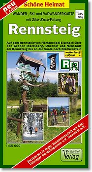 Wander-, Ski- und Radwanderkarte Rennsteig