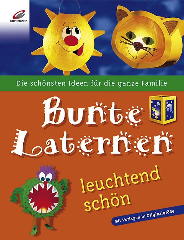 Bunte Laternen leuchtend schön