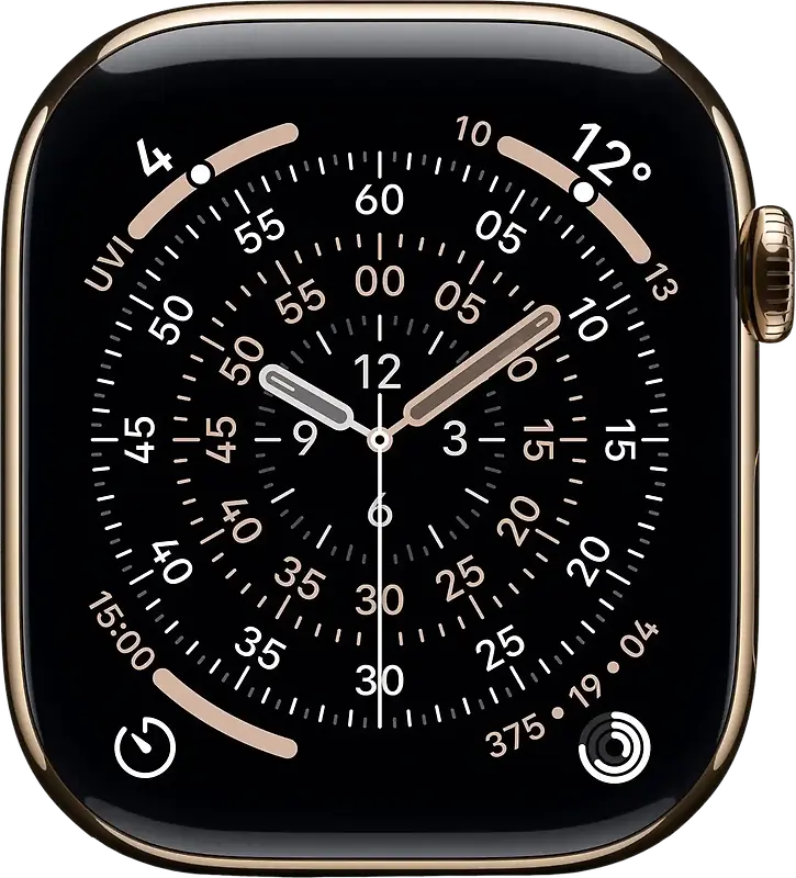 Apple Watch Series 11 46 mm Boîtier titane or [Wi-Fi + Cellulaire]