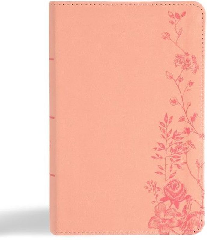 CSB Single-Column Compact Bible, Digital Study Edition, Blush Floral Leathertouch