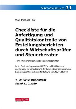 Farr, Checkliste 11 (Erstellungsberichte) 4. Aufl.