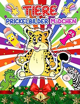 Tiere Prickelbilder Mädchen: 50+ Prickelset Mädchen | Prickelnadel Set Kinder Zu Prickeln Und Ausmalen Für Kinder Ab 3 - 7 | Bastelbuch Ab 3-7 Jahre | ... Lerne Schneiden, Legen, Prickeln Für Mädchen