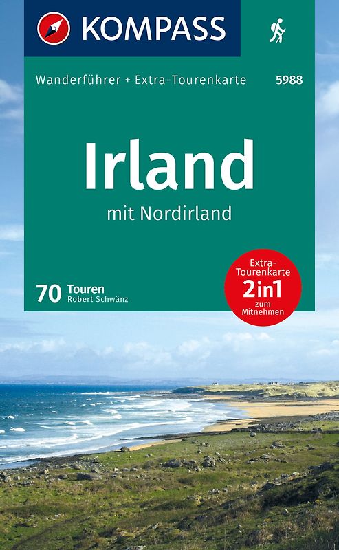 KOMPASS Wanderführer Irland mit Nordirland, 70 Touren mit Extra-Tourenkarte