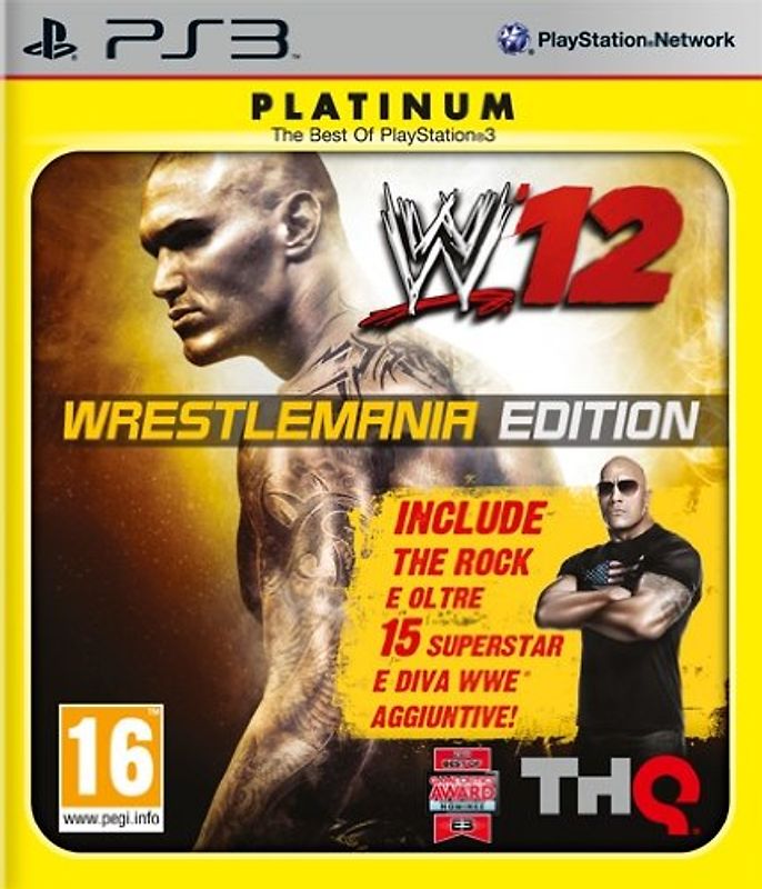 WWE '12 Wrestlemania Edition (Platinum) /PS3 PlayStation 3
