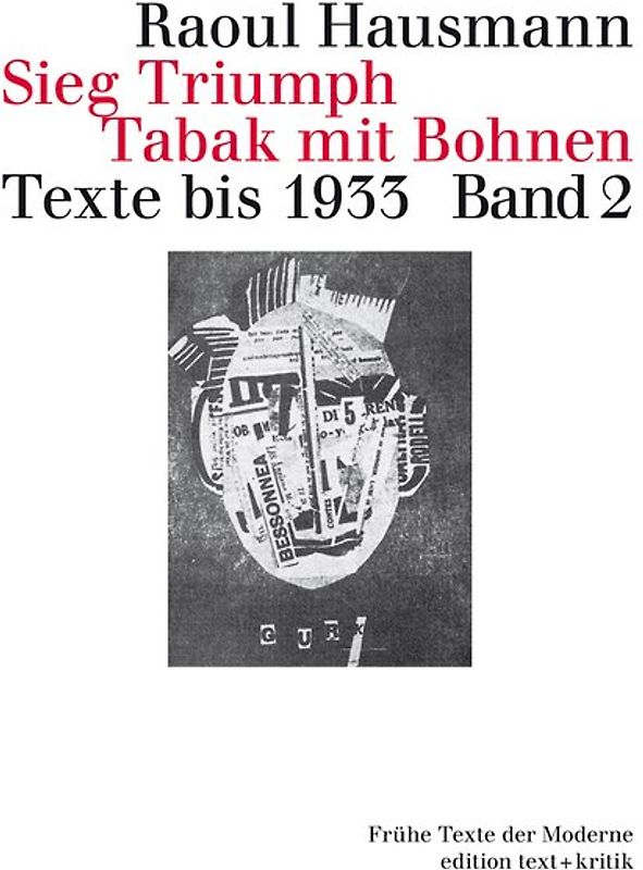 Sieg Triumph Tabak mit Bohnen. Texte bis 1933