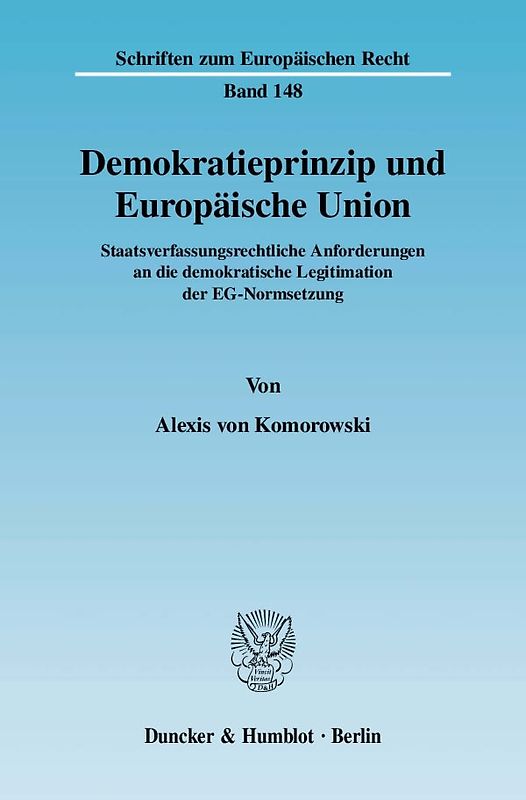 Demokratieprinzip und Europäische Union.