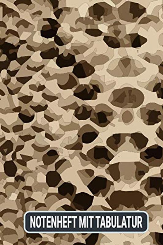 NOTENHEFT mit TABULATUR: DIN A5 Quer für Anfänger und Fortgeschrittene / Blanko NotenBlock / Leere Notenzeilen / Notensystem / für die Schule / Komponist / mit Tabulatur / Animal Skin Schlange