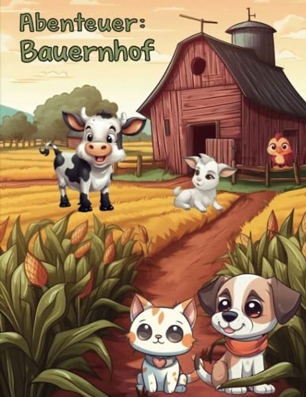 Abenteuer: Bauernhof - Das fröhliche Malbuch für kleine Entdecker: Malbuch für Kinder / 3-6 Jahre / Bauernhoftiere, Gemüse, Obst / Kreativität Spaß Lernen