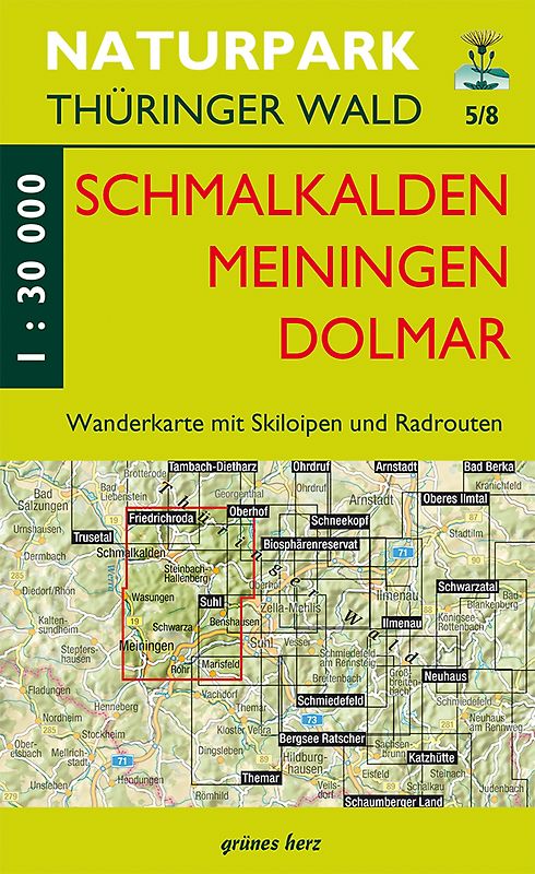 Wanderkarte Schmalkalden, Meinigen, Dolmar