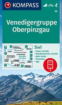 KOMPASS Wanderkarte 38 Venedigergruppe, Oberpinzgau 1:50.000