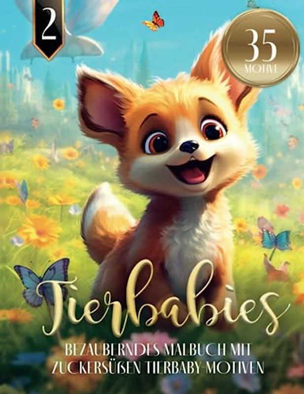 TIERBABIES - Bezauberndes Malbuch mit zuckersüßen Tierbaby-Motiven: Ausmalbuch für Erwachsene und Tierliebhaber | 35 MOTIVE | Tier Mandala zum Entspannen & Stressabbau