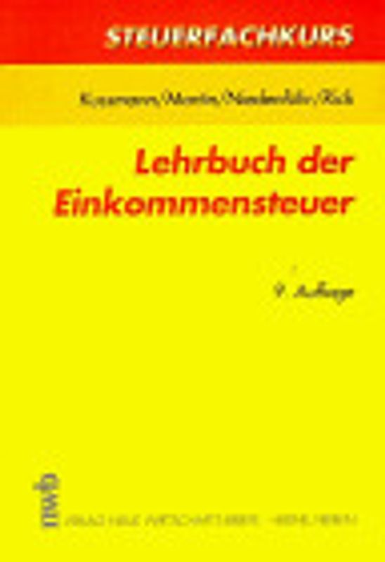 Lehrbuch der Einkommensteuer