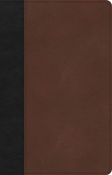 CSB Thinline Bible, Black/Brown Leathertouch