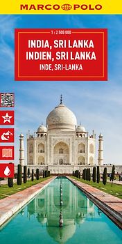 MARCO POLO Reisekarte Indien, Sri Lanka 1:2,5 Mio.