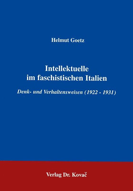 Intellektuelle im faschistischen Italien