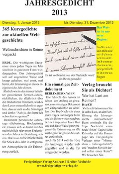 Jahresgedicht 2013