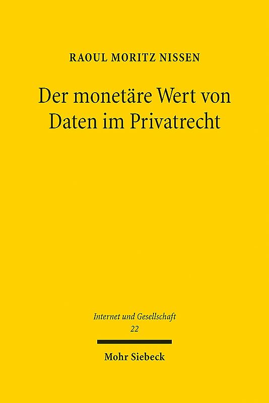 Der monetäre Wert von Daten im Privatrecht
