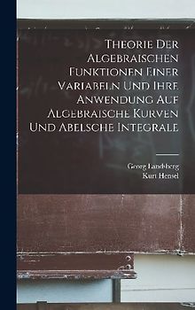Theorie Der Algebraischen Funktionen Einer Variabeln Und Ihre Anwendung Auf Algebraische Kurven Und Abelsche Integrale