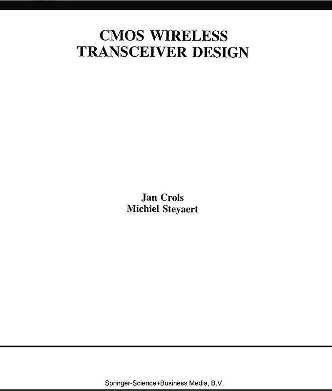 CMOS Wireless Transceiver Design