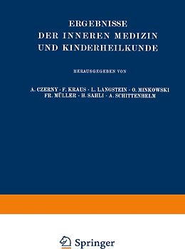 Ergebnisse der Inneren Medizin und Kinderheilkunde