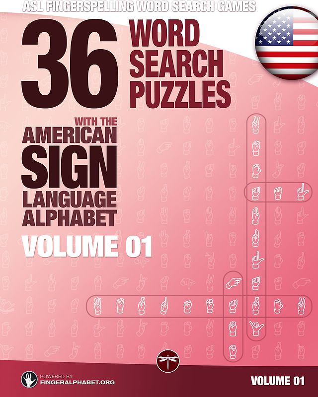 ASL Fingerspelling Games – 36 Word Search Puzzles with the American Sign Language Alphabet