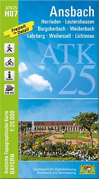 ATK25-H07 Ansbach (Amtliche Topographische Karte 1:25000)