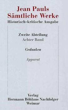 Jean Pauls Sämtliche Werke. Historisch-kritische Ausgabe