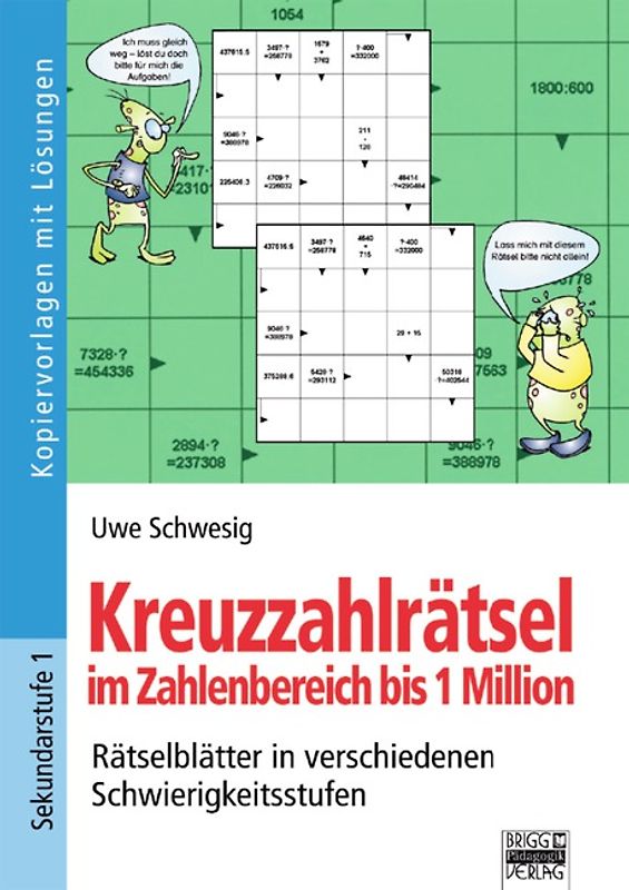 Kreuzzahlrätsel im Zahlenbereich bis 1 Million