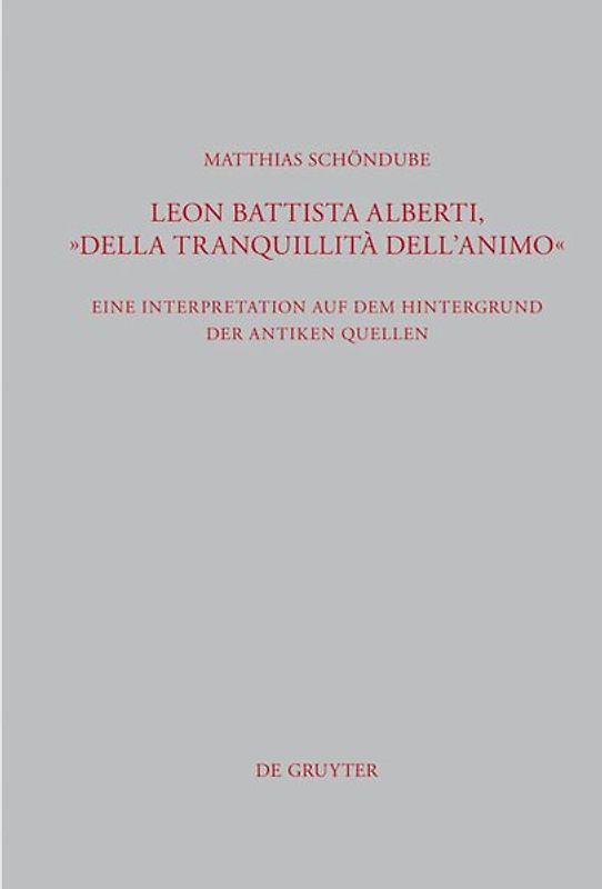 Leon Battista Alberti, "Della tranquillità dell'animo"