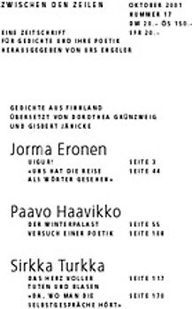 Zwischen den Zeilen / Finnische Lyrik