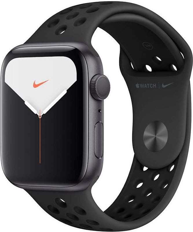 Apple Watch Nike Series 5 44 mm Boîtier aluminium gris sidéral Bracelet Sport Nike anthracite/noir [Wi-Fi]