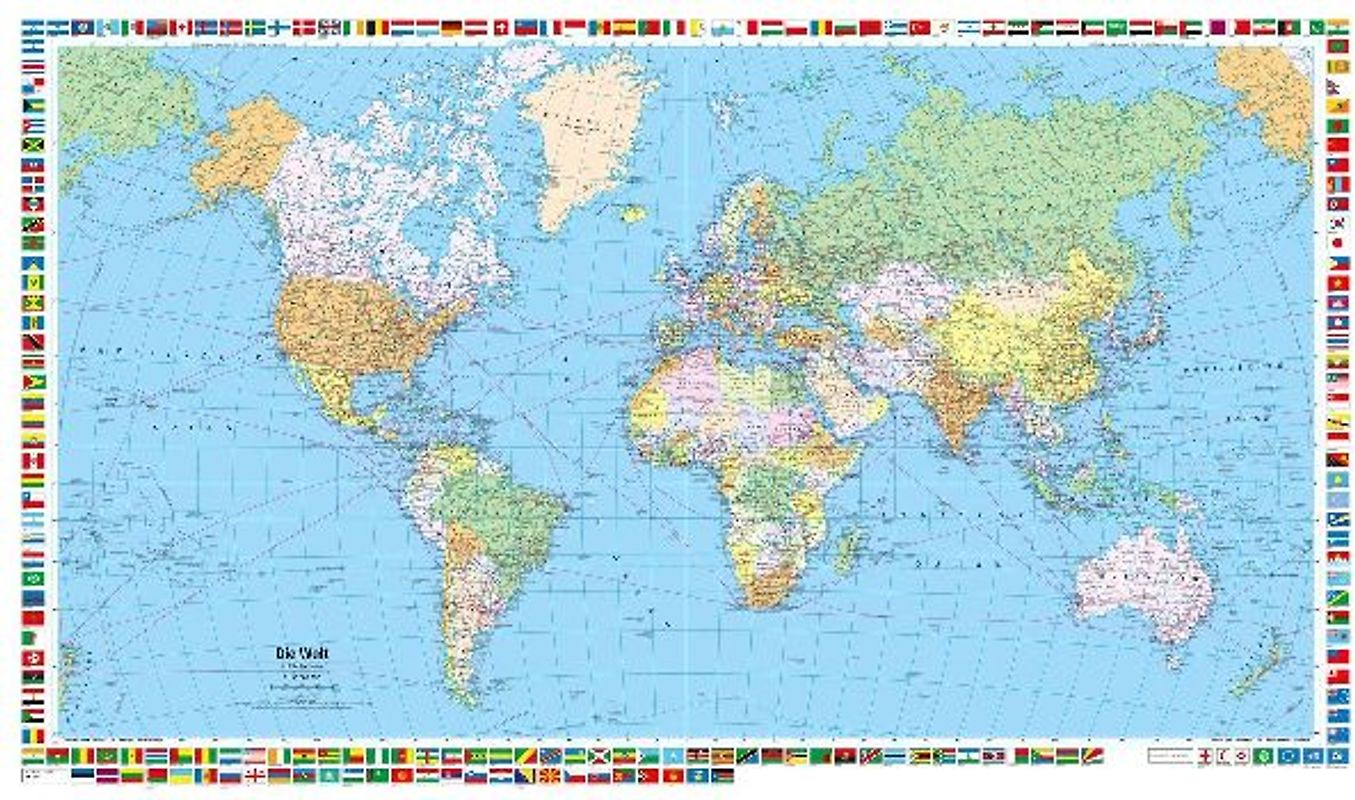 Weltkarte politisch Poster