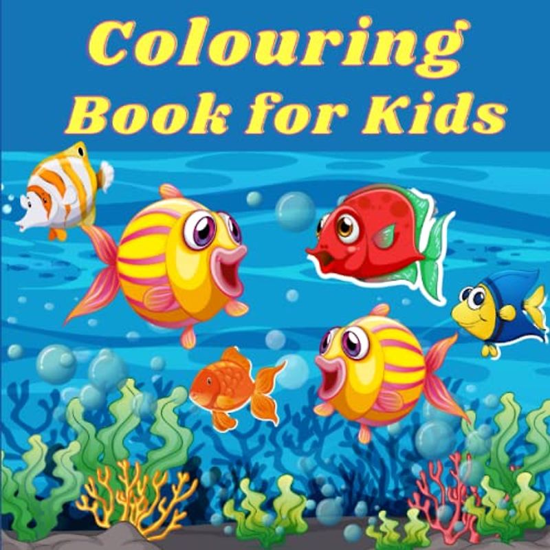 COLOURING BOOK FOR KIDS 50 fish drawings