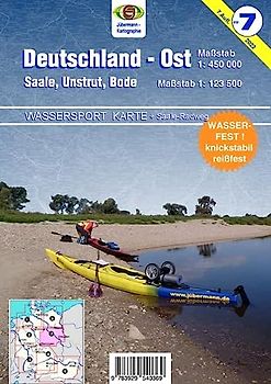 Wassersport-Wanderkarte / Deutschland Ost für Kanu- und Rudersport