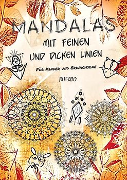 Mandalas mit feinen und dicken Linien