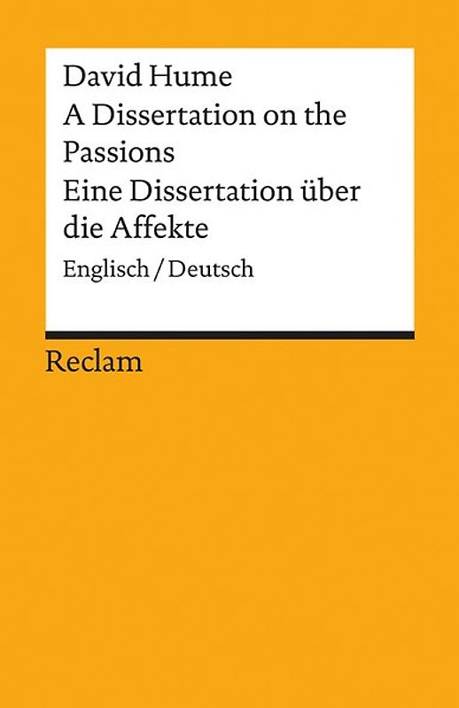 A Dissertation on the Passions / Eine Dissertation über die Affekte
