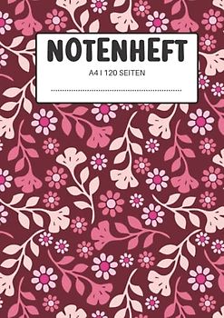 Notenheft A4: Notenbuch mit Schreiblinien für Musiknoten | Musikblock mit Hilfslinien | Lustiges Geschenk für Musiker, die Klavier oder Gitarre spielen