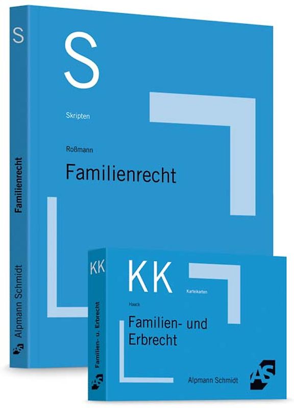 Bundle Roßmann, Skript Familienrecht + Haack, Karteikarten Familien- und Erbrecht