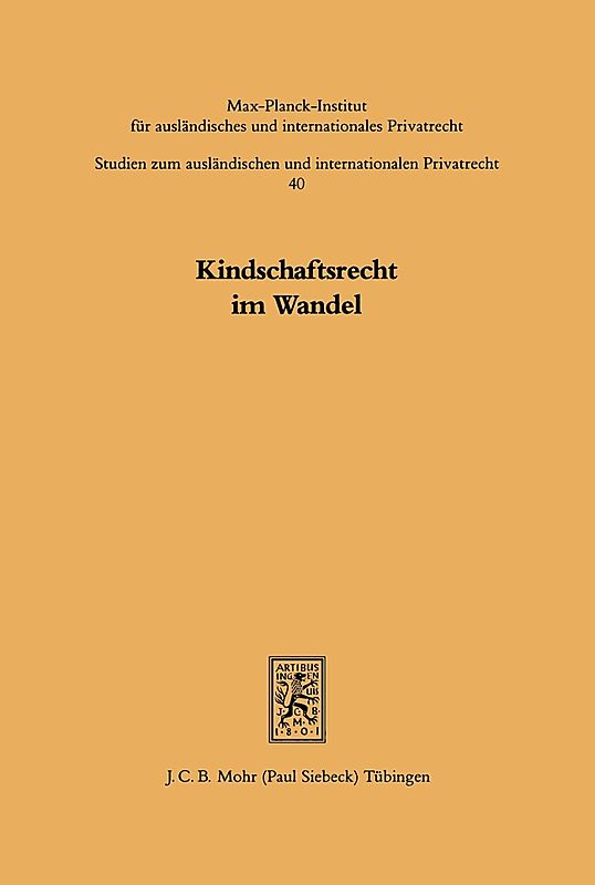 Kindschaftsrecht im Wandel