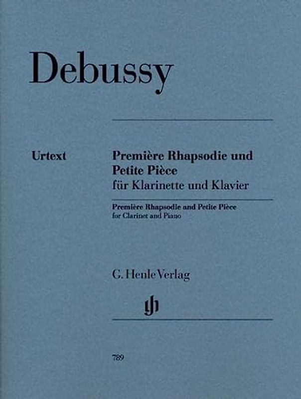 Première Rhapsodie und Petite Pièce für Klarinette und Orchester. Klarinette und Klavier
