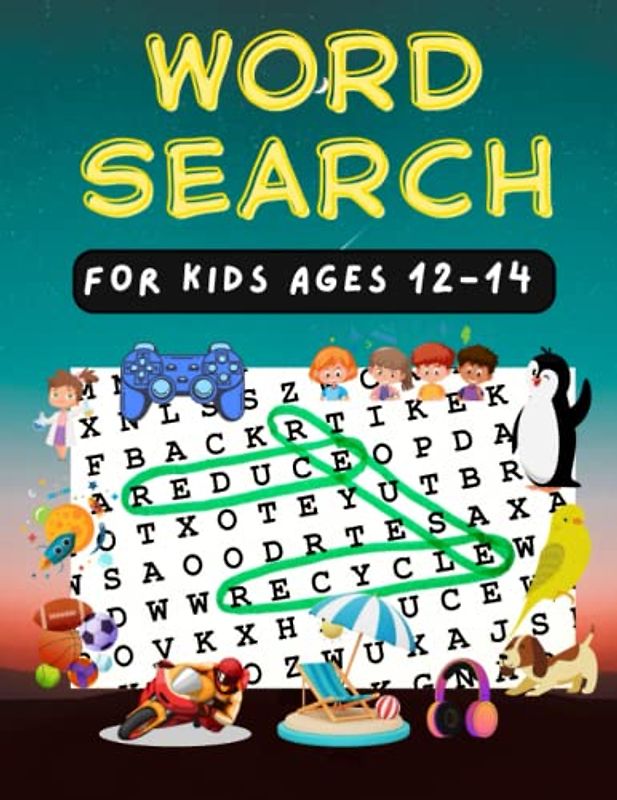 Word Search for Kids Ages 12-14: Fun and Themed Word Search Puzzles Smart Kids Including, Space, Weather, Science, and Many More
